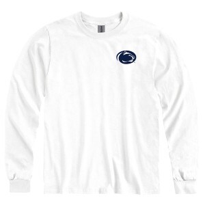 white long sleeve t-shirt with Penn State Athletic Logo on left chest